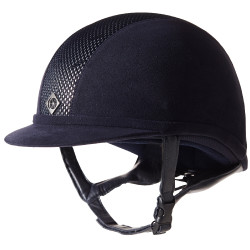 Casque Charles Owen AYR8 Micro-suede Marine / argenté Bleu Casque Charles Owen AYR8 Micro-suede Marine / argenté Bleu