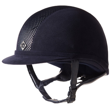 Casque Charles Owen AYR8 Micro-suede Marine / argenté Bleu Casque Charles Owen AYR8 Micro-suede Marine / argenté Bleu