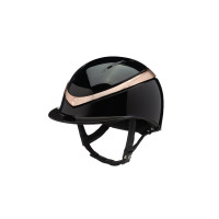 Casque Charles Owen Halo Noir / rose or brillant