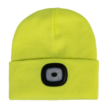 Bonnet tricoté Honey HKM Jaune fluo