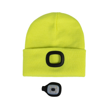 Bonnet tricoté Honey HKM Jaune fluo
