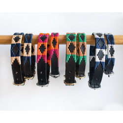 Collier chien Polo HFI Noir / marine / argenté Motifs Collier chien Polo HFI Noir / marine / argenté Motifs