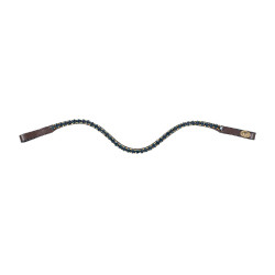 Frontal en V strass HFI Marron / bleu