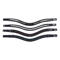 Frontal rembourré vague strass HFI Noir / argenté Frontal rembourré vague strass HFI Noir / argenté