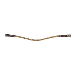 Frontal vague strass HFI Marron / or
