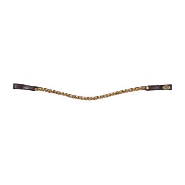 Frontal vague strass HFI Marron / or