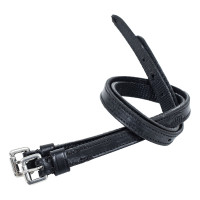 Lanières d'éperons HFI cuir / nylon Noir