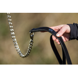 Longe de présentation cuir HFI Noir Longe de présentation cuir HFI Noir