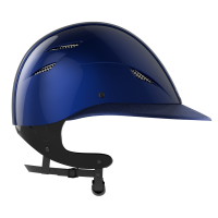 Casque GPA 4S Speed Air TLS visière simili cuir Marine brillant Bleu