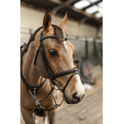 Bridon combiné Milano HFI Master Pro Line Noir / argent