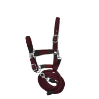 Licol néoprène Smart + longe en nylon HFI Master Bordeaux / marron Licol néoprène Smart + longe en nylon HFI Master Bordeaux / marron