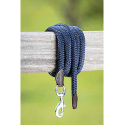 Licol néoprène Smart + longe en nylon HFI Master Marine / marron Bleu