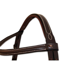 Bridon Fancy HFI muserolle mexicaine Marron