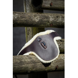 Sangle bavette HFI Master cuir / mouton Noir