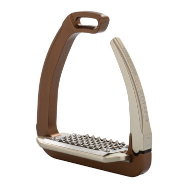 Étriers de sécurité Acavallo Rel-X 180 branche amovible Marron golden