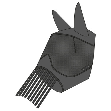 Masque anti-mouches anti-UV Equithème Franges Masque anti-mouches anti-UV Equithème Franges