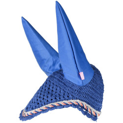 Bonnet anti-mouches Imperial Riding Italy de Luxe Corail bleu / néon