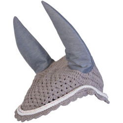 Bonnet anti-mouches Imperial Riding Italy de Luxe Antracite / rose Gris