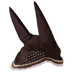 Bonnet anti-mouches Imperial Riding Italy de Luxe Choco / beige Marron