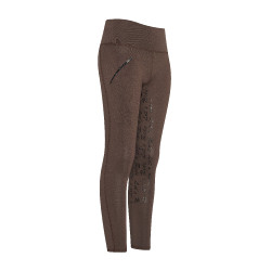 Legging d'équitation Easy Rider Dietse FullGrip enfant Terre Marron