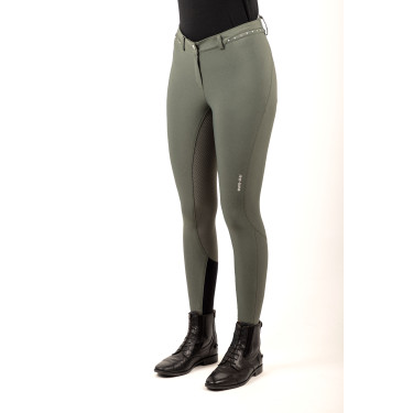 Pantalon d'équitation Euro-star Equitation Queen Diamond FullGrip été Gris castor