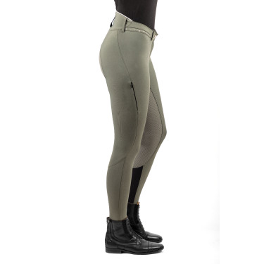 Pantalon d'équitation Euro-star Equitation Queen Diamond FullGrip été Gris castor