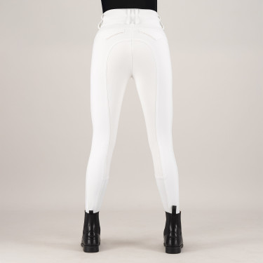Pantalon d'équitation Euro-Star Aurelia Competition Grip Connect Full Blanc / rose gold