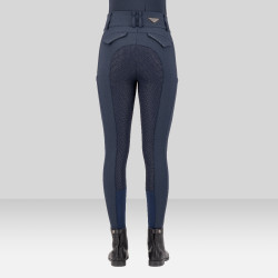 Pantalon d'équitation Euro-star Aurelia Diamond FullGrip Marine Bleu marine