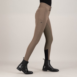 Pantalon d'équitation Euro-star Aurelia Diamond FullGrip Pépites de chocolat Marron