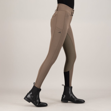 Pantalon d'équitation Euro-star Aurelia Diamond FullGrip Pépites de chocolat Marron