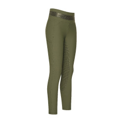 Legging d'équitation Euro-Star Impress FullGrip Olive Vert