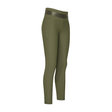 Legging d'équitation Euro-Star Impress FullGrip Olive Vert