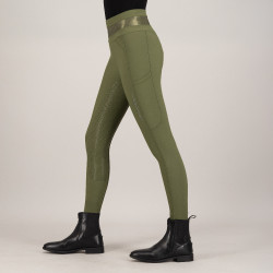 Legging d'équitation Euro-Star Impress FullGrip Olive Vert