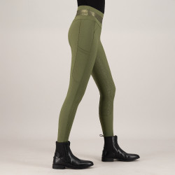 Legging d'équitation Euro-Star Impress FullGrip Olive Vert