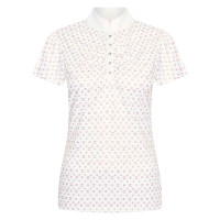 Polo en tech Imperial Riding Roxy AOP Blanc / rose