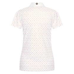 Polo en tech Imperial Riding Roxy AOP Blanc / rose