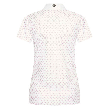 Polo en tech Imperial Riding Roxy AOP Blanc / rose