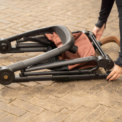 Chariot de selle pliable Imperial Riding Carry Light Marine / chocolat
