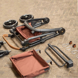 Chariot de selle pliable Imperial Riding Carry Light Marine / chocolat