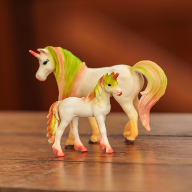 Jouets unicorn set Imperial Riding Magic Jaune néon / corail néon