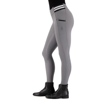 Legging d'équitation HV Polo Estrella FullGrip femme Gris zinc