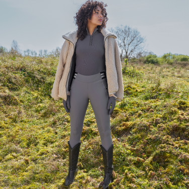 Legging d'équitation HV Polo Estrella FullGrip femme Gris zinc