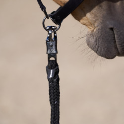 Longe d'attache Imperial Riding Deluxe anti panique Noir Longe d'attache Imperial Riding Deluxe anti panique Noir