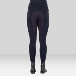 Pantalon d'équitation Euro-Star Arista Connect Full Grip femme Marine Bleu marine