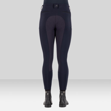Pantalon d'équitation Euro-Star Arista Connect Full Grip femme Marine Bleu marine