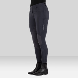 Pantalon d'équitation Euro-Star Arista Connect Full Grip femme Magnet Gris