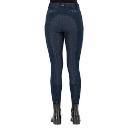 Pantalon d'équitation Euro-Star Arista Denim FullGrip Marine Bleu marine