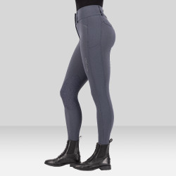 Pantalon d'équitation Euro-Star Aurelia Connect Grip genoux femme Magnet Gris