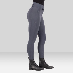 Pantalon d'équitation Euro-Star Aurelia Connect Grip genoux femme Magnet Gris