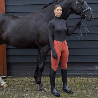 Pantalon d'équitation Euro-Star Empress FullGrip Cinna foncé Orange